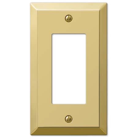 Abacus Century Polished Brass Steel - 1 Rocker Wallplate AB3550058